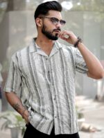 Comfort Striped Oversized Casual Shirt - Image 2