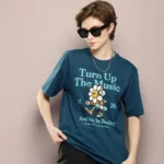 Women's Round Neck Oversized Printed T shirt