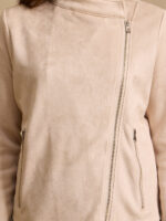 Faux Suede Biker Jacket - Image 2